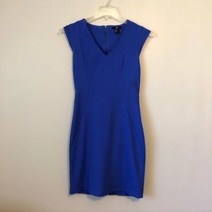 Blue body-con dress